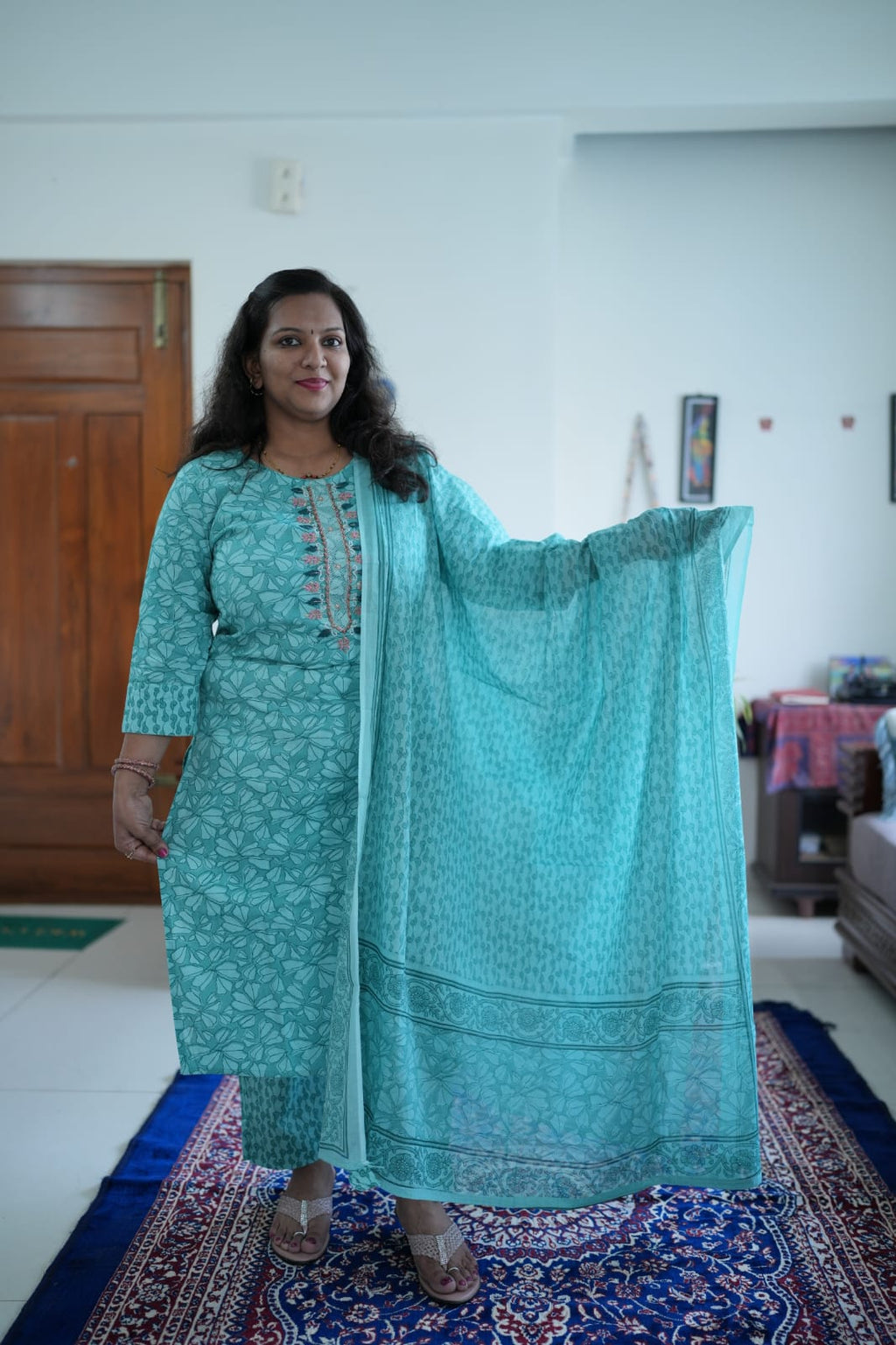 3-Piece Cotton Kurta Set
