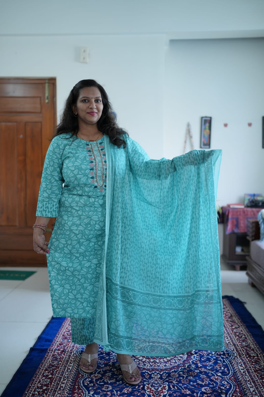 3-Piece Cotton Kurta Set