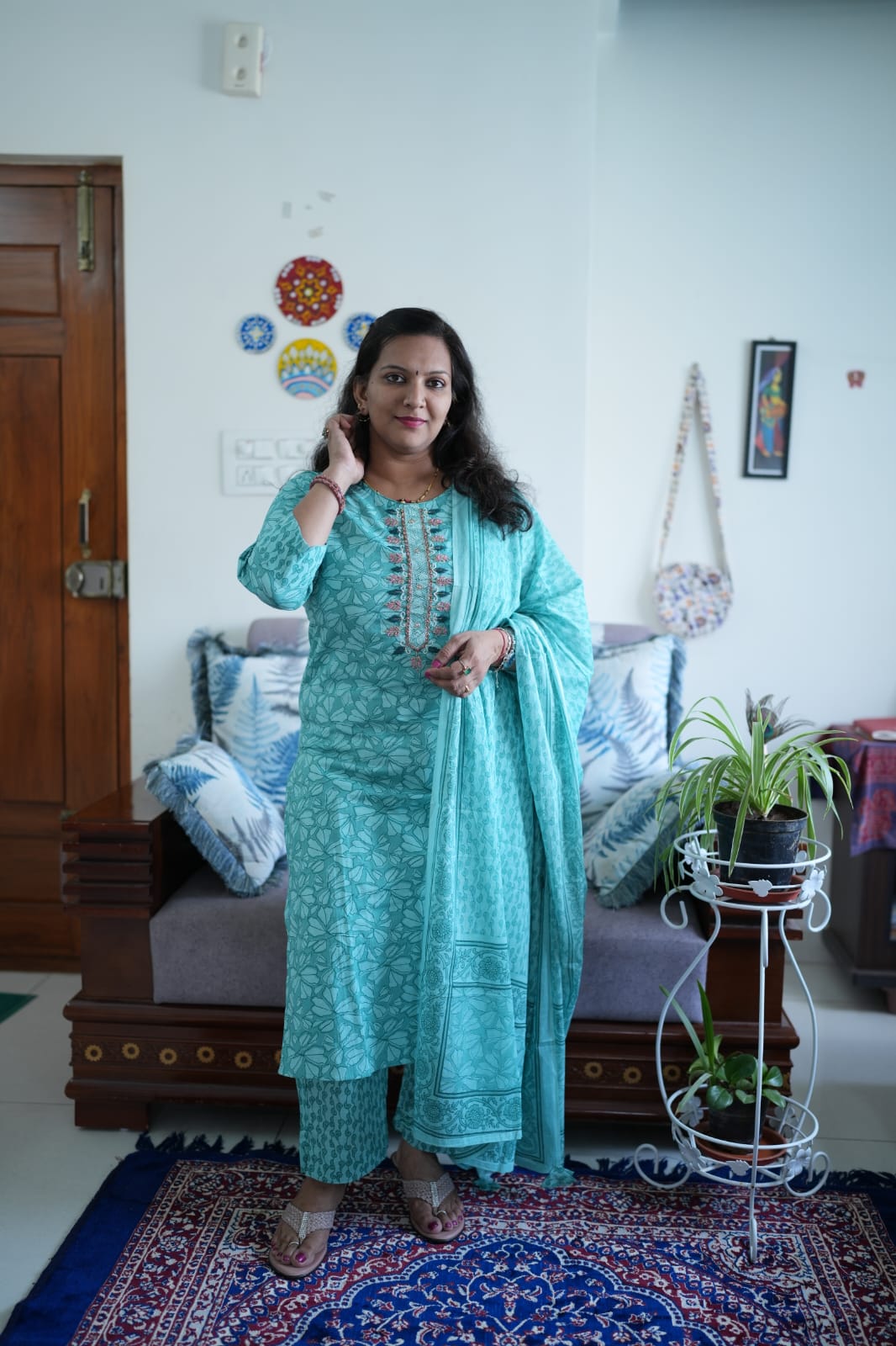 3-Piece Cotton Kurta Set