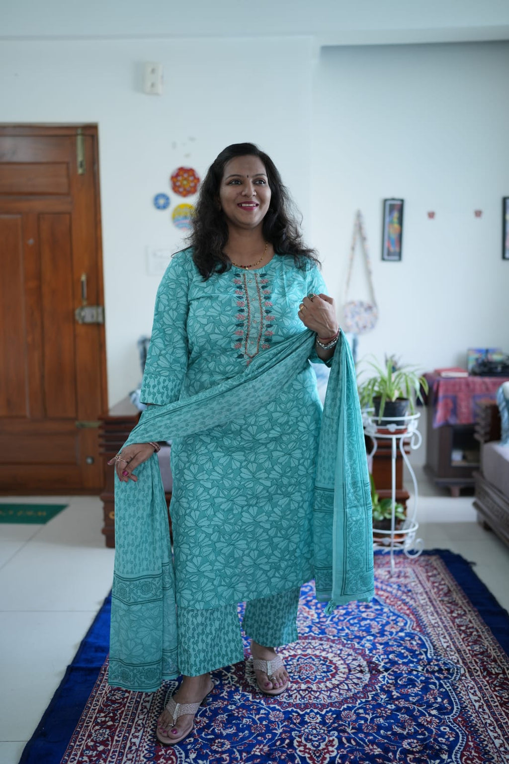 3-Piece Cotton Kurta Set