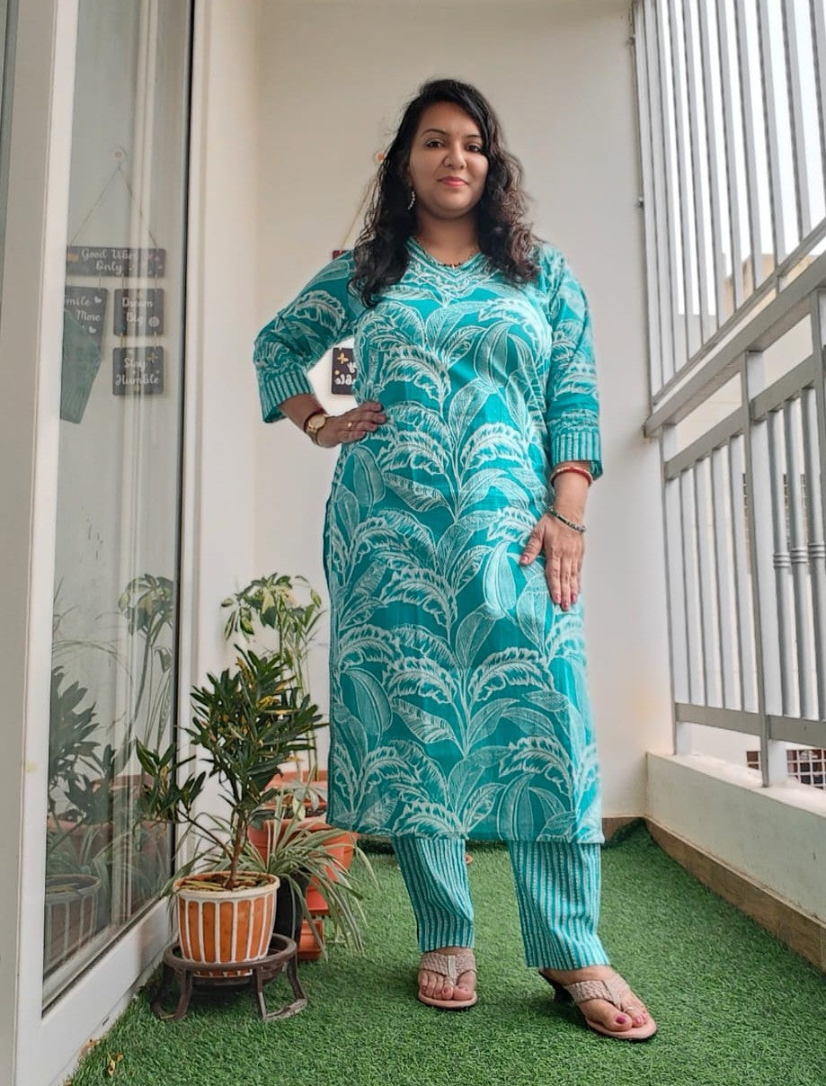 Cotton Kurti & Pant Set – Effortless Style, Everyday Comfort