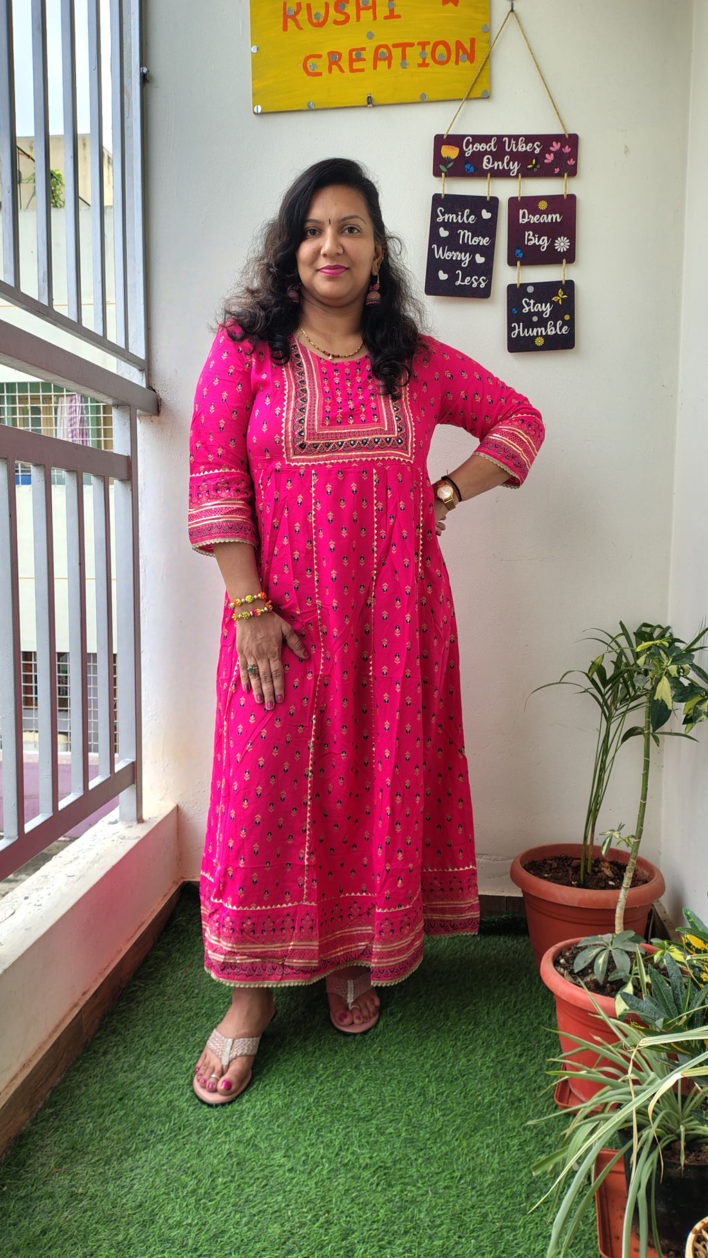 Pink Long Umbrella Gown – Elegant