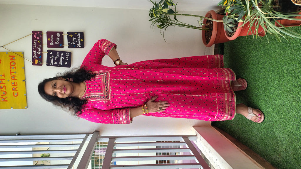 Pink Long Umbrella Gown – Elegant