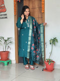 Raw Silk Party Wear Suit Set