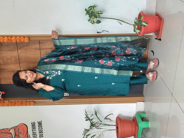 Raw Silk Party Wear Suit Set
