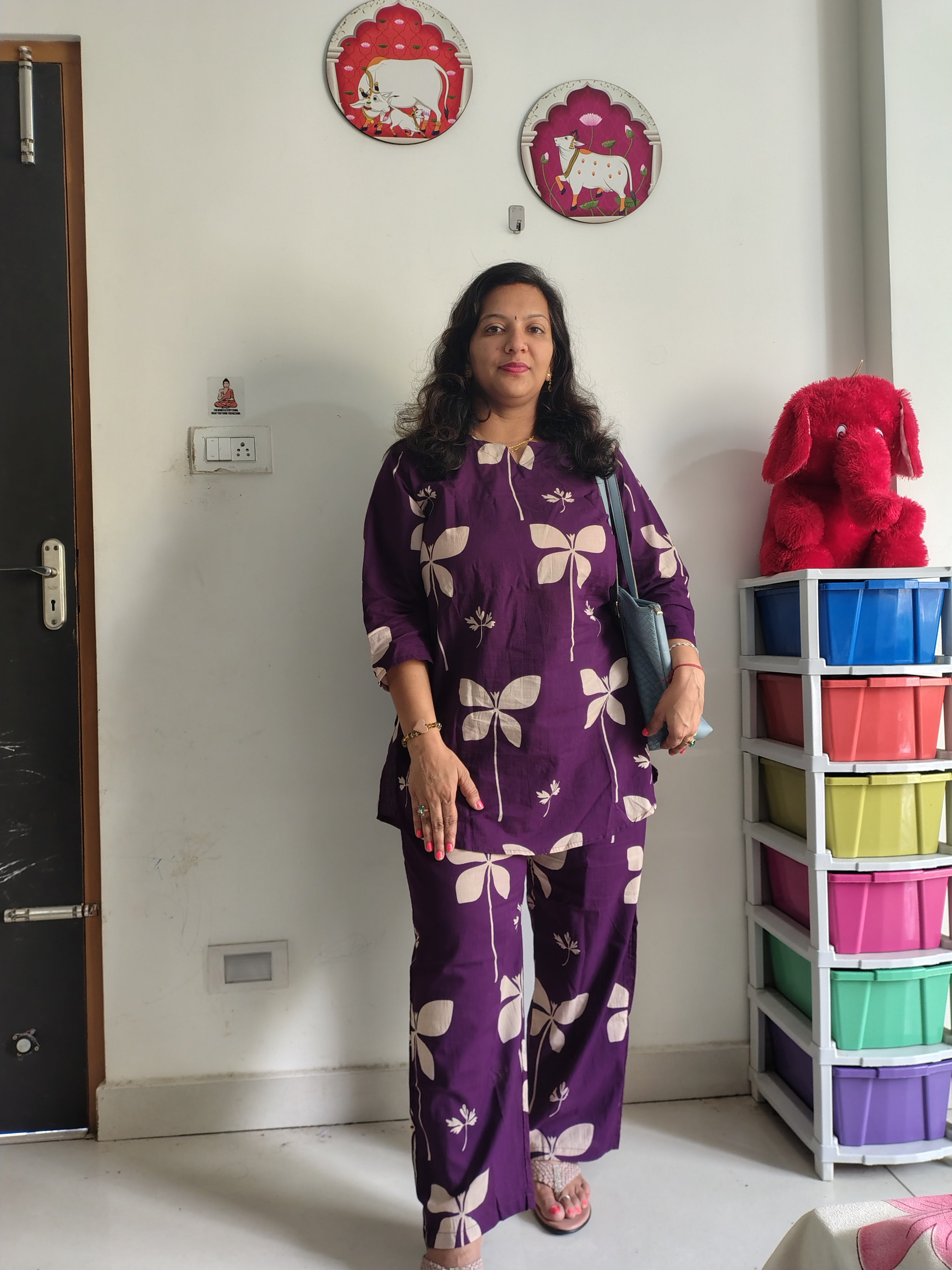 Cotton Purple Co-Ord Set