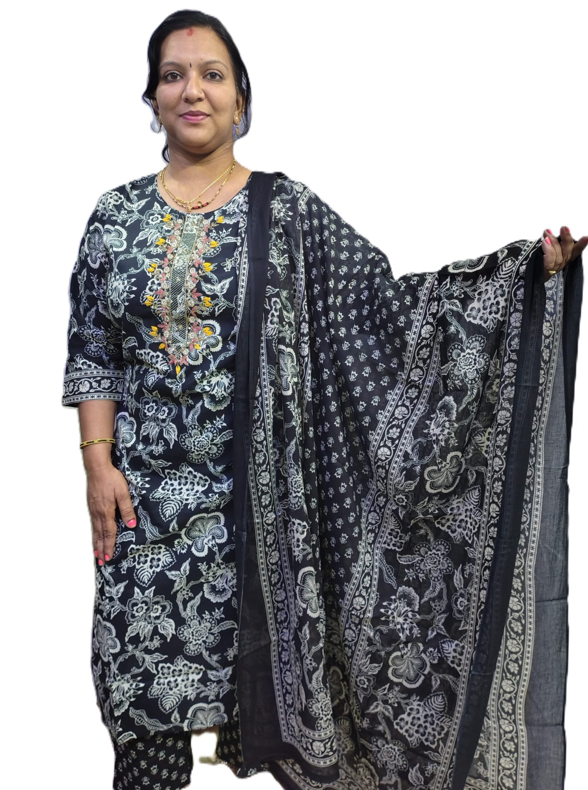 3-Piece Cotton Kurta Set