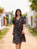 Women’s Cotton Midi Dress – Stylish Printed Casual Dress