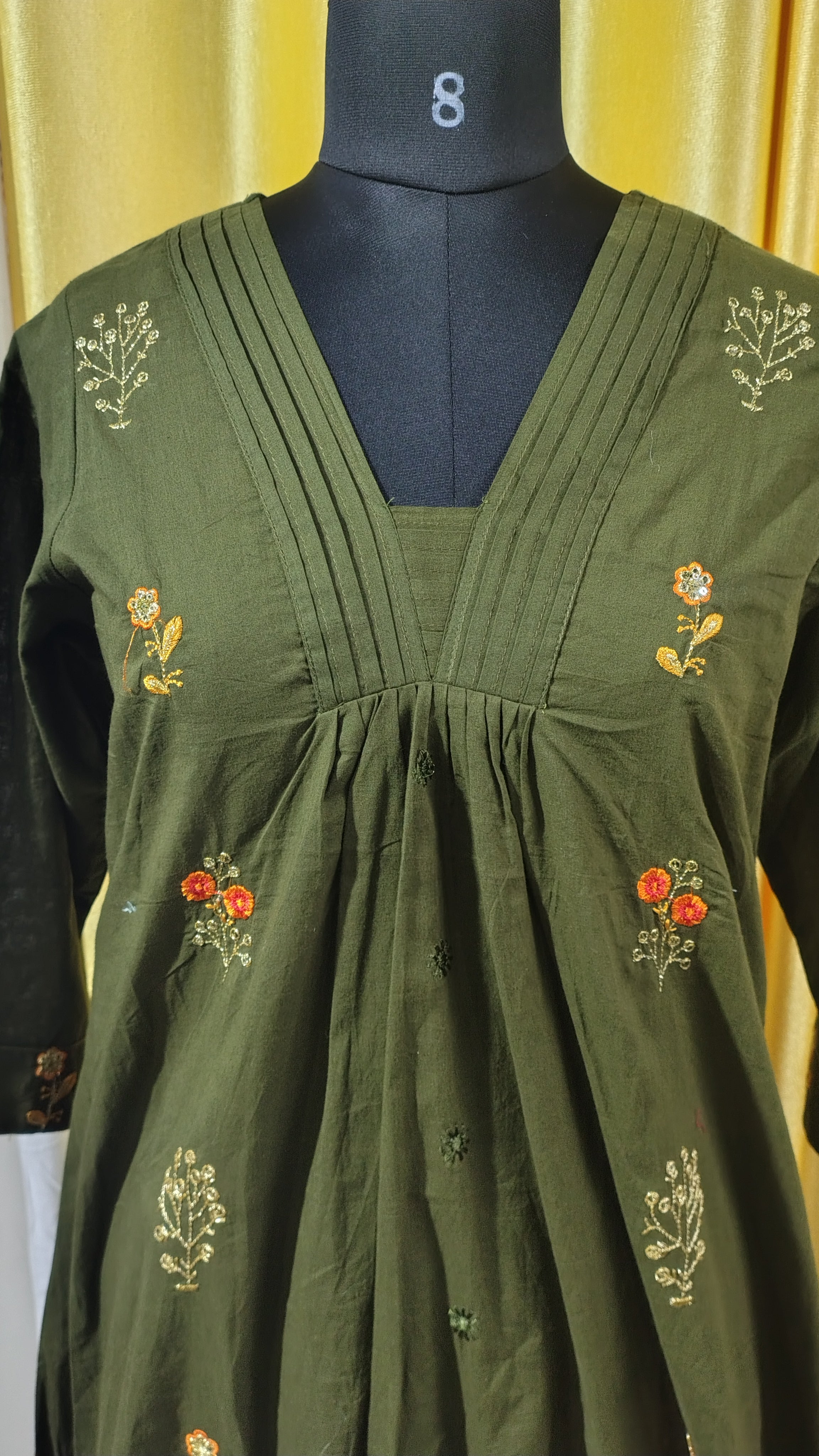 Soft Cotton Kurti Set with Pant & Dupatta