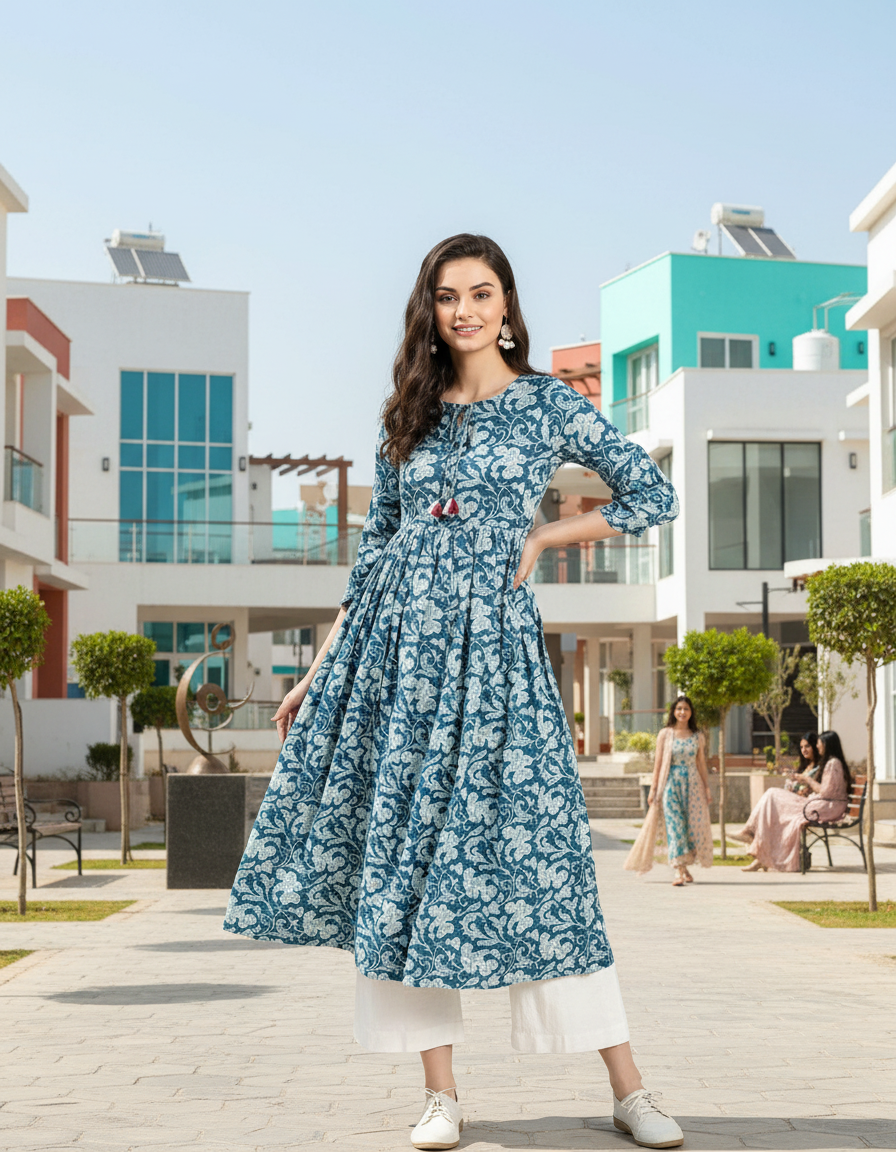 Stylish kurta and Plazo Pant