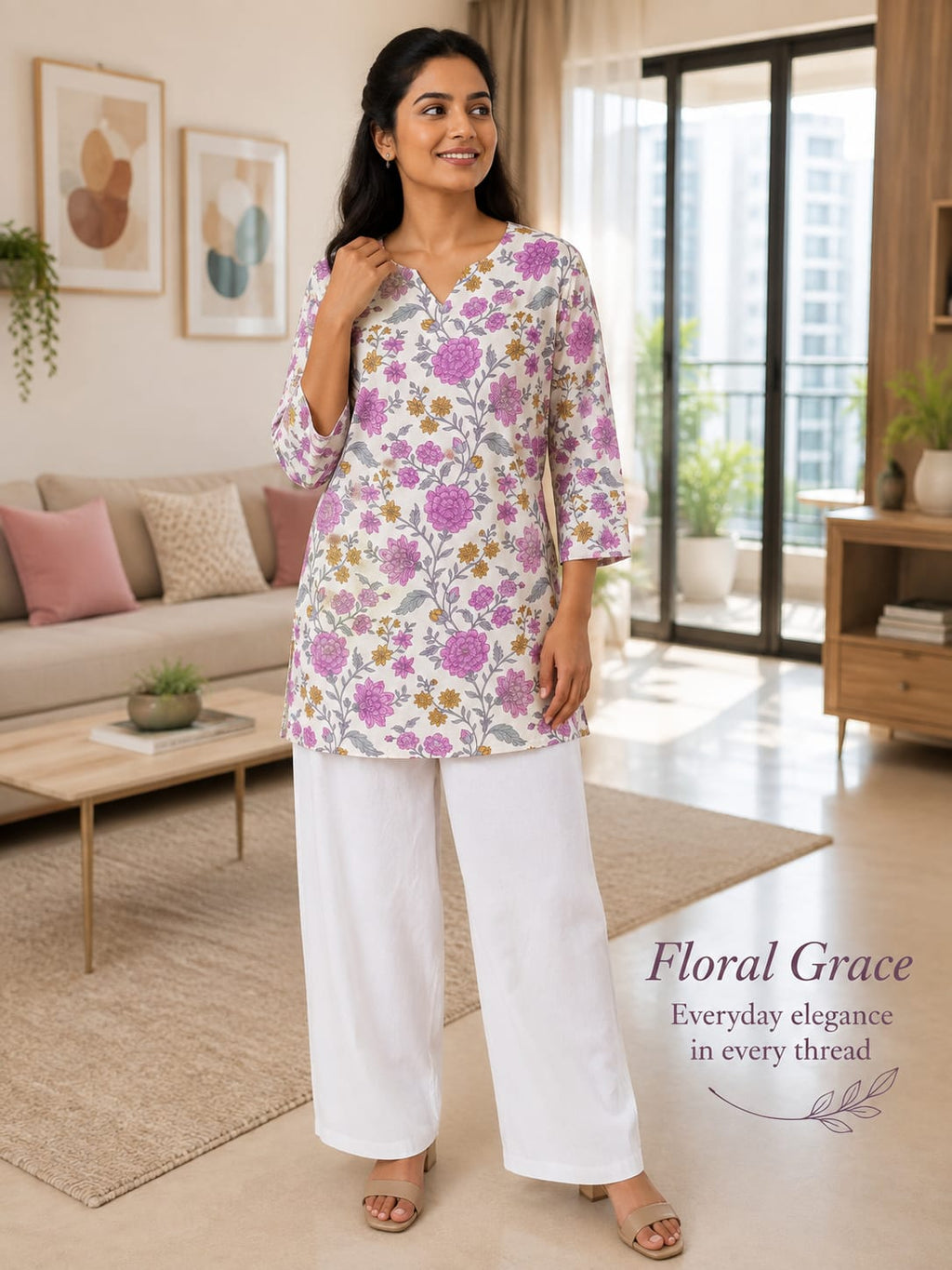 Premium Cotton Short Printed Top – Stylish Everyday Wear