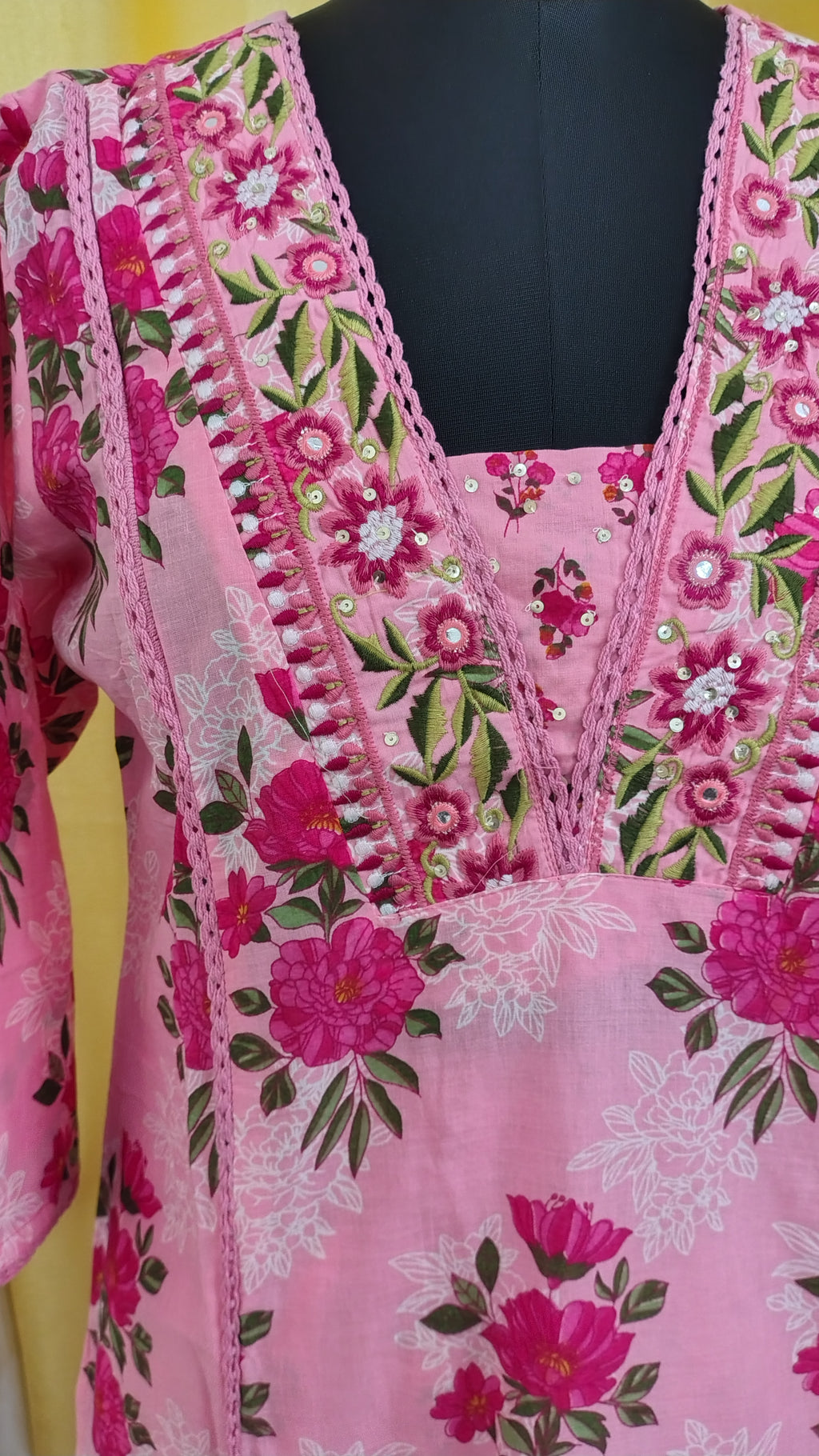 Premium Cotton Floral Kurta Set