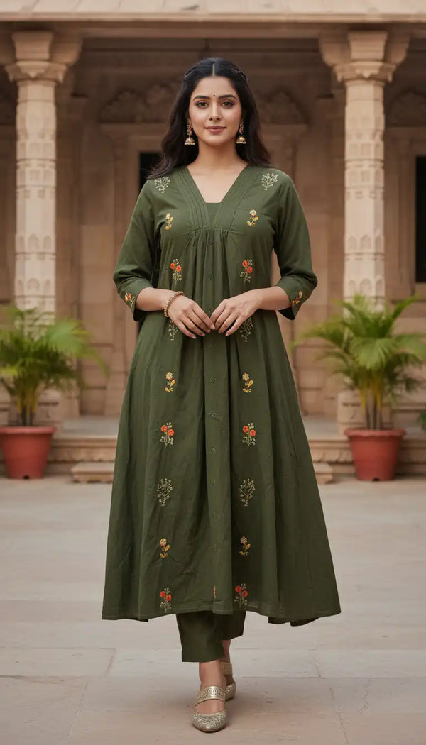 Classic Cotton Kurti Set for Women – Comfortable Ethnic Wear for Daily & Office Use