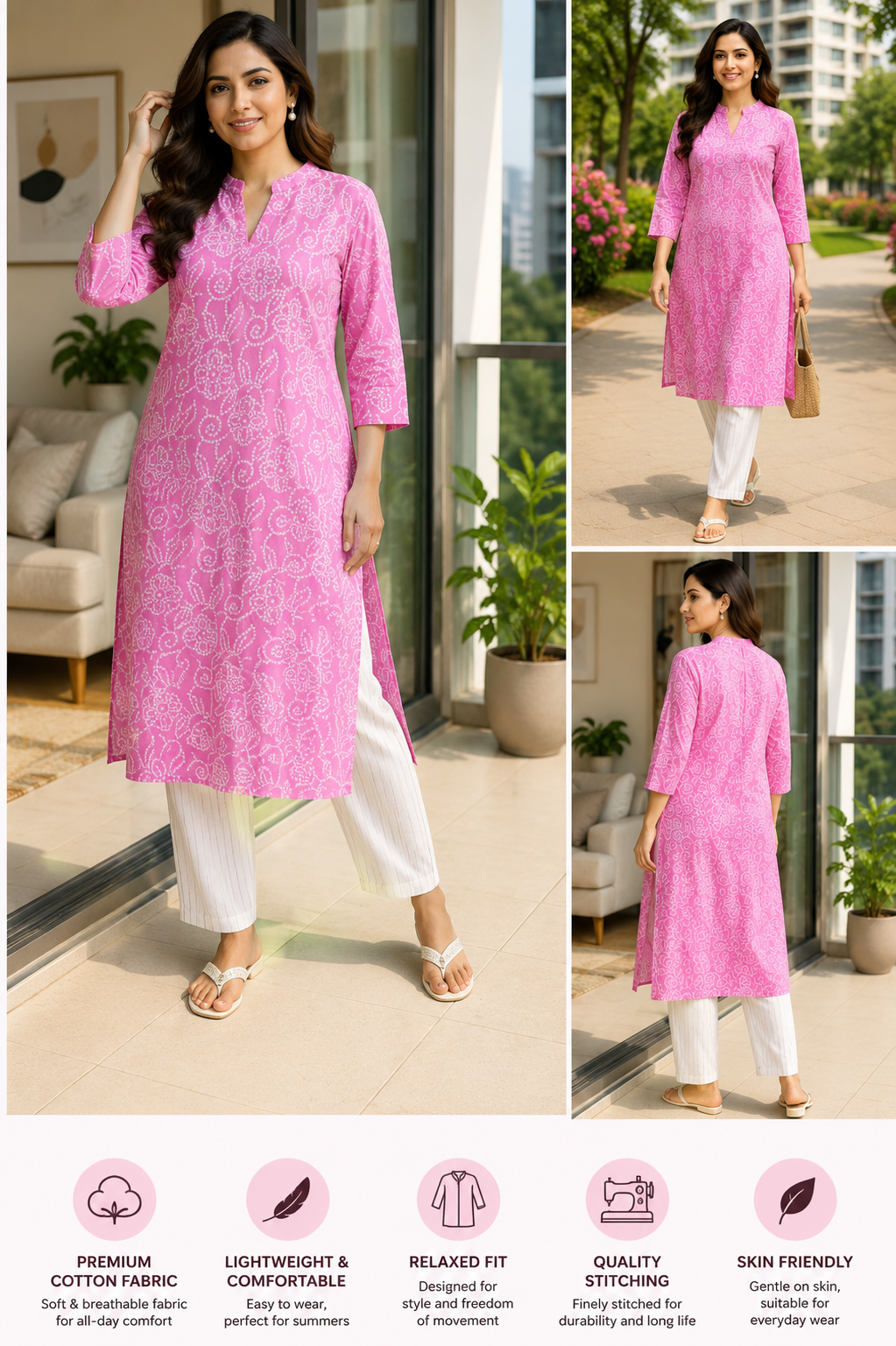 Premium Cotton Printed Kurti
