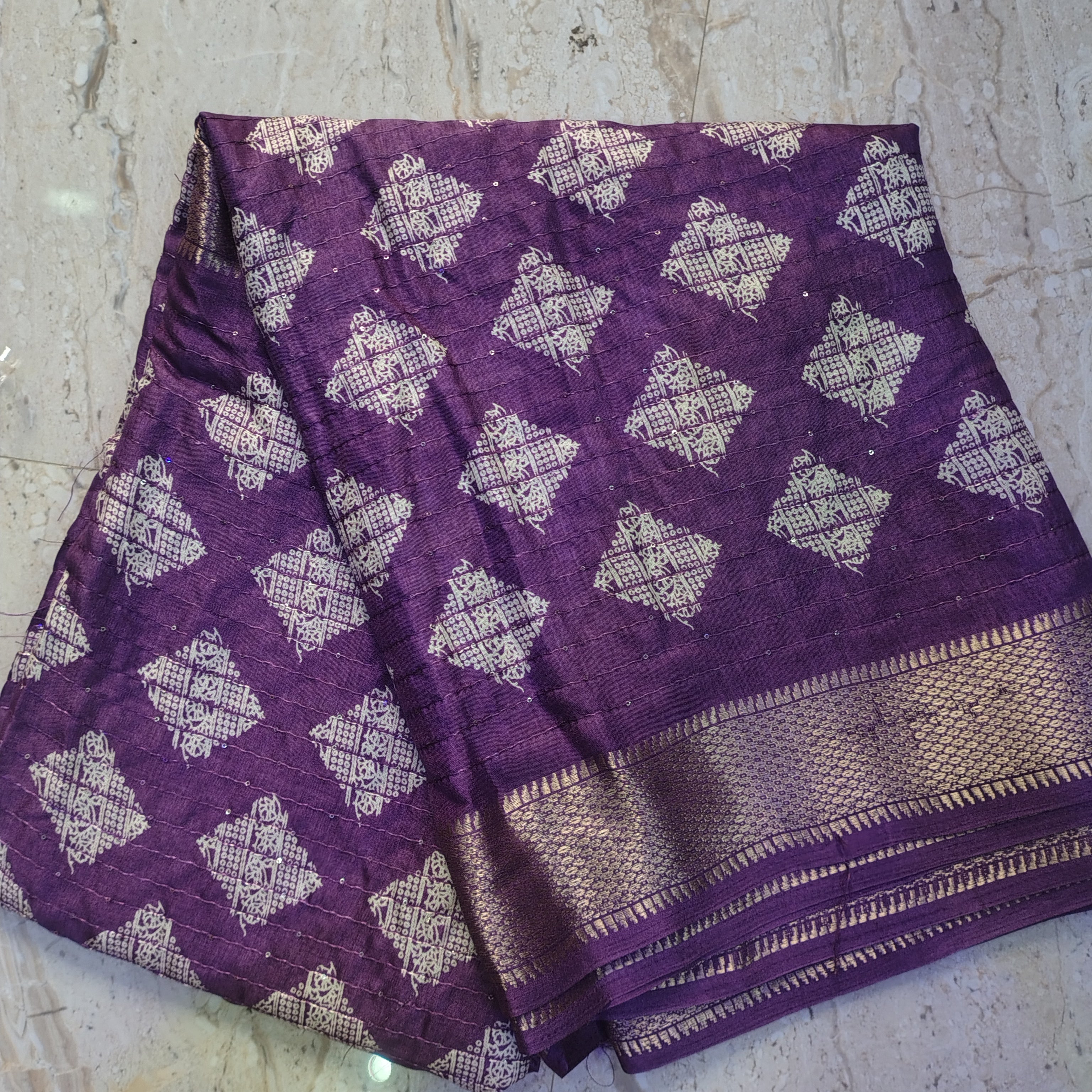 Art Silk Saree with Sequin Work – Sparkle with Elegance