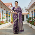 Art Silk Saree with Sequin Work – Sparkle with Elegance