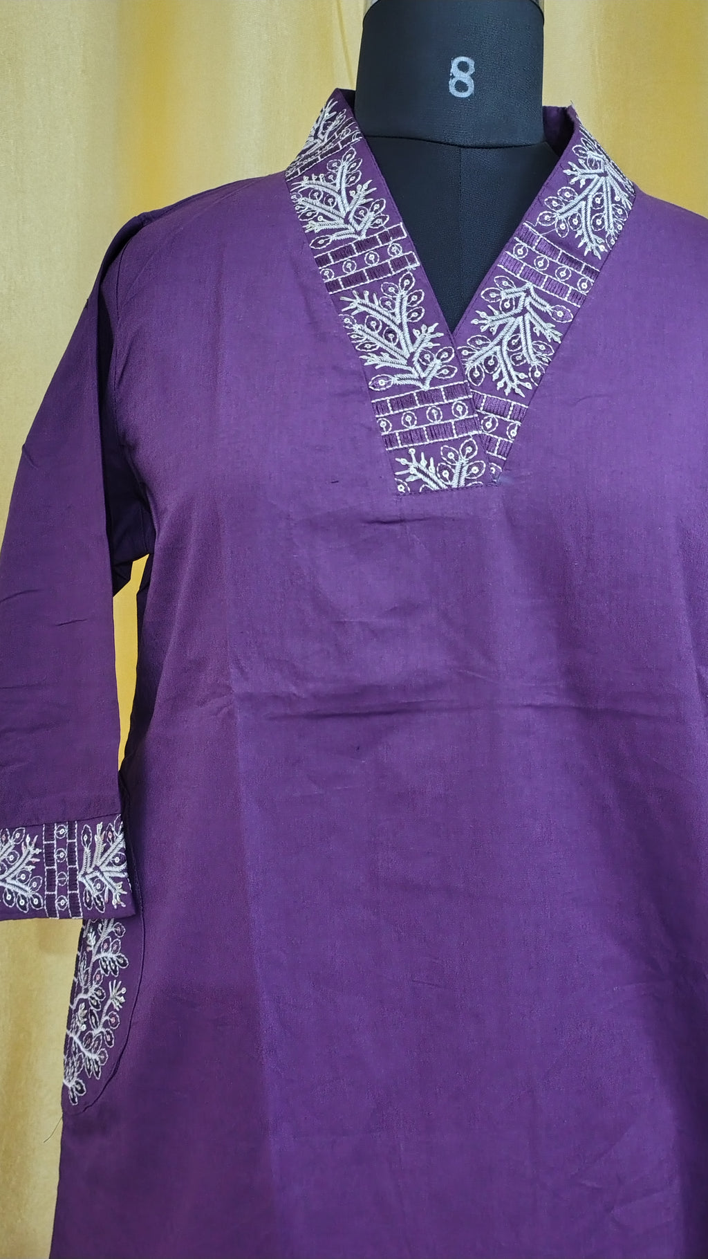 Premium Cotton Embroidered Office Wear Co-Ord Set – Elegant Kurti & Palazzo