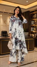 Premium Imported Heavy-Weight Georgette Floral Co-Ord Set