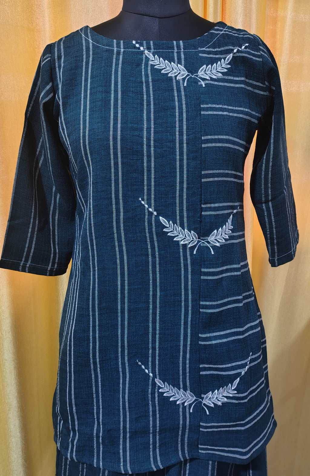 Premium Viscose Co-Ord Set for Women – Stylish Striped Kurti & Wide Leg Pant Set | Elegant Daily Wear