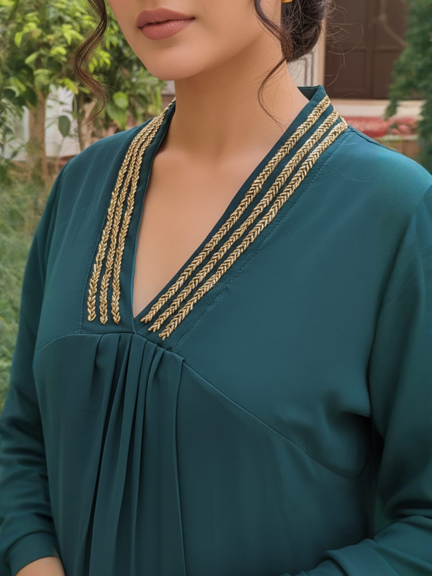 Georgette Party Wear A line Kurti