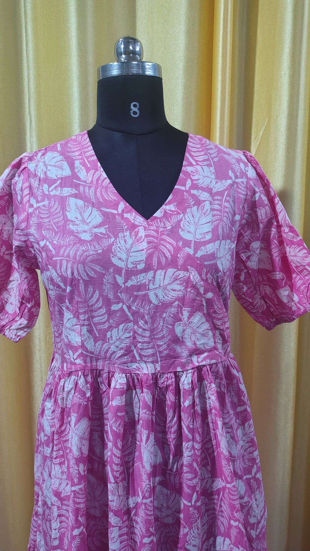 Women’s Cotton Midi Dress – Stylish Printed Casual Dress