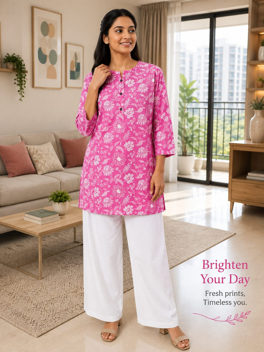 Premium Cotton Short Printed Top – Stylish Everyday Wear