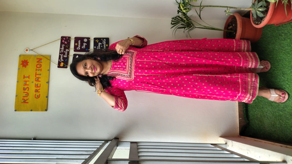 Pink Long Umbrella Gown – Elegant