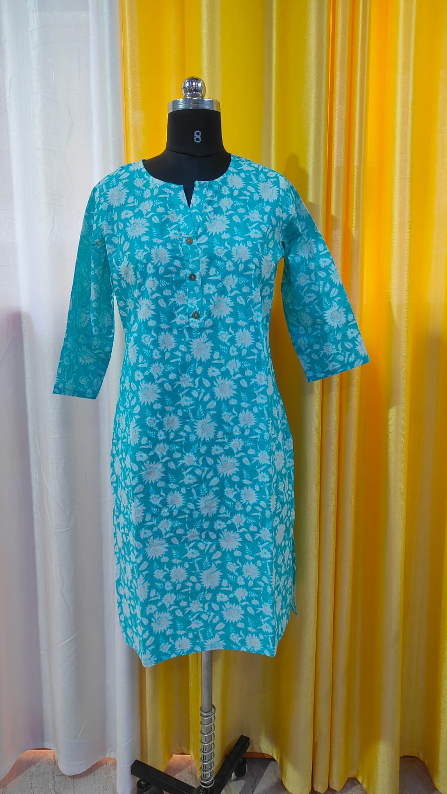 Women’s Floral Printed Cotton Straight Top