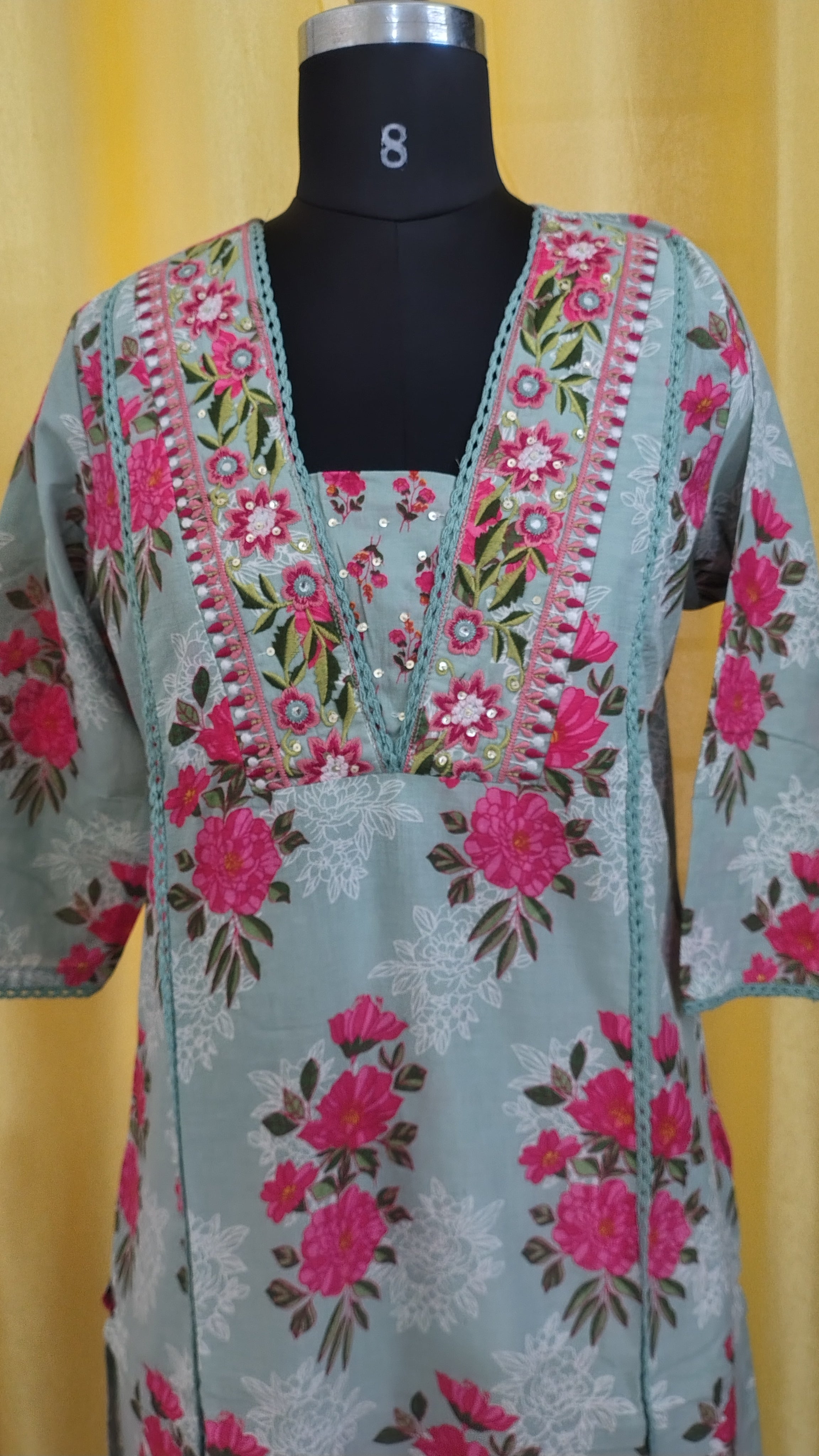 Premium Cotton Floral Kurta Set