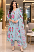 Premium Cotton Floral Kurta Set