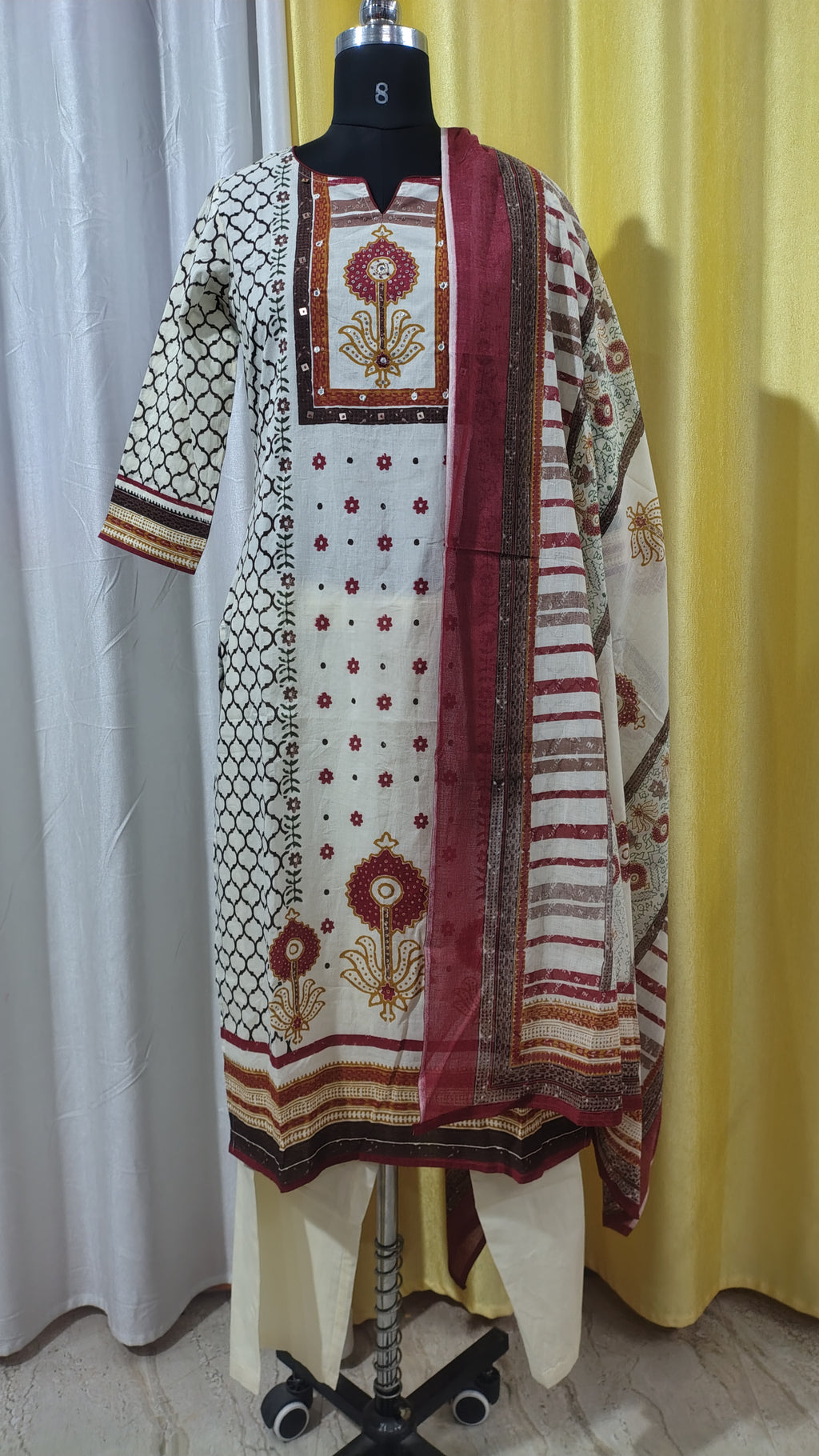 Pure Cotton Kurti Set with Dupatta – Lightweight & Breathable Summer Ethnic Wear