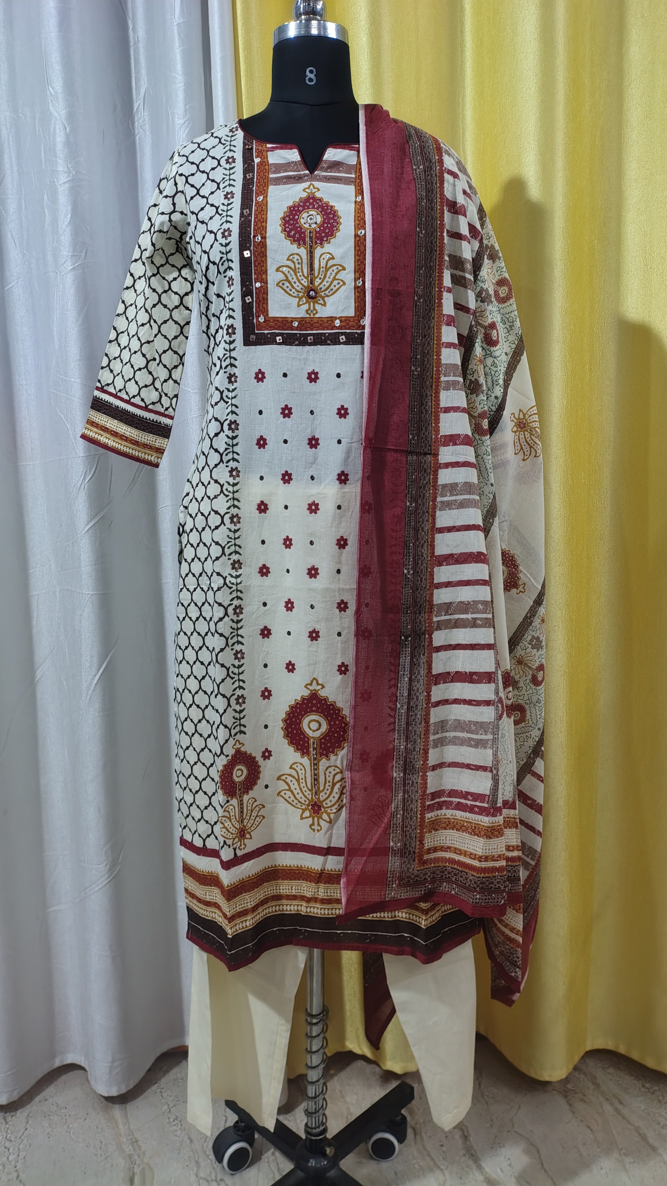 Pure Cotton Kurti Set with Dupatta – Lightweight & Breathable Summer Ethnic Wear