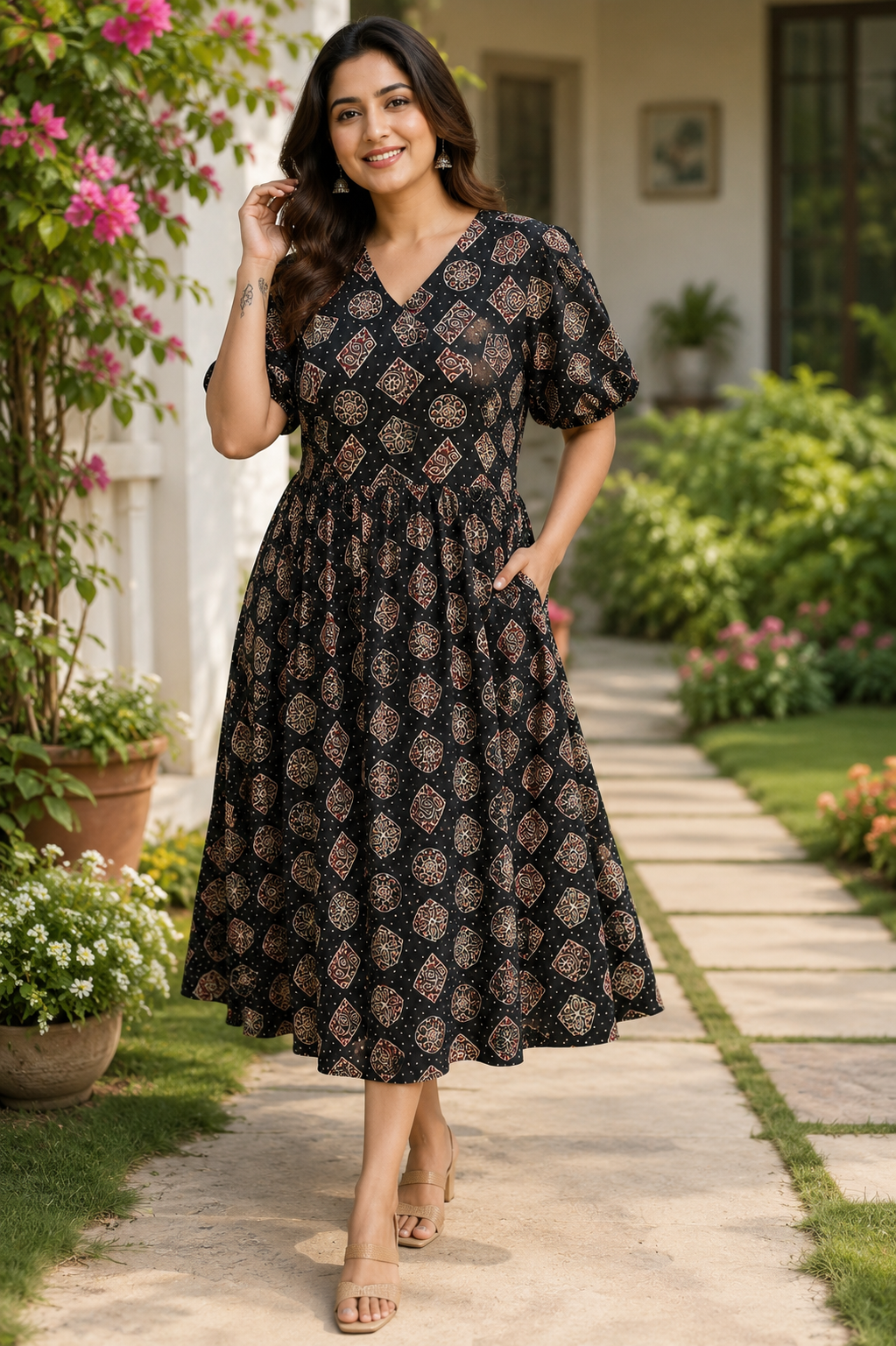 Premium Cotton Printed Dress for Women