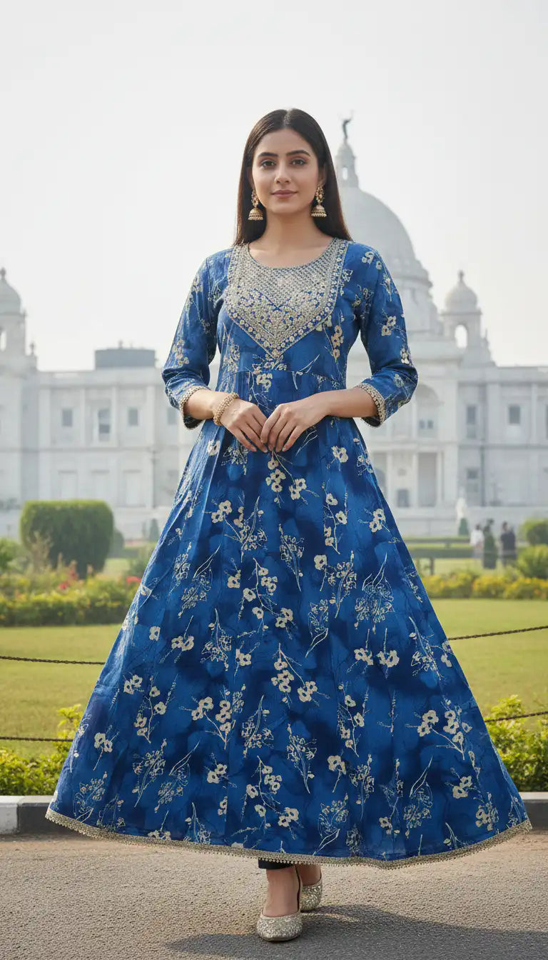 Cotton Long Gown for Women