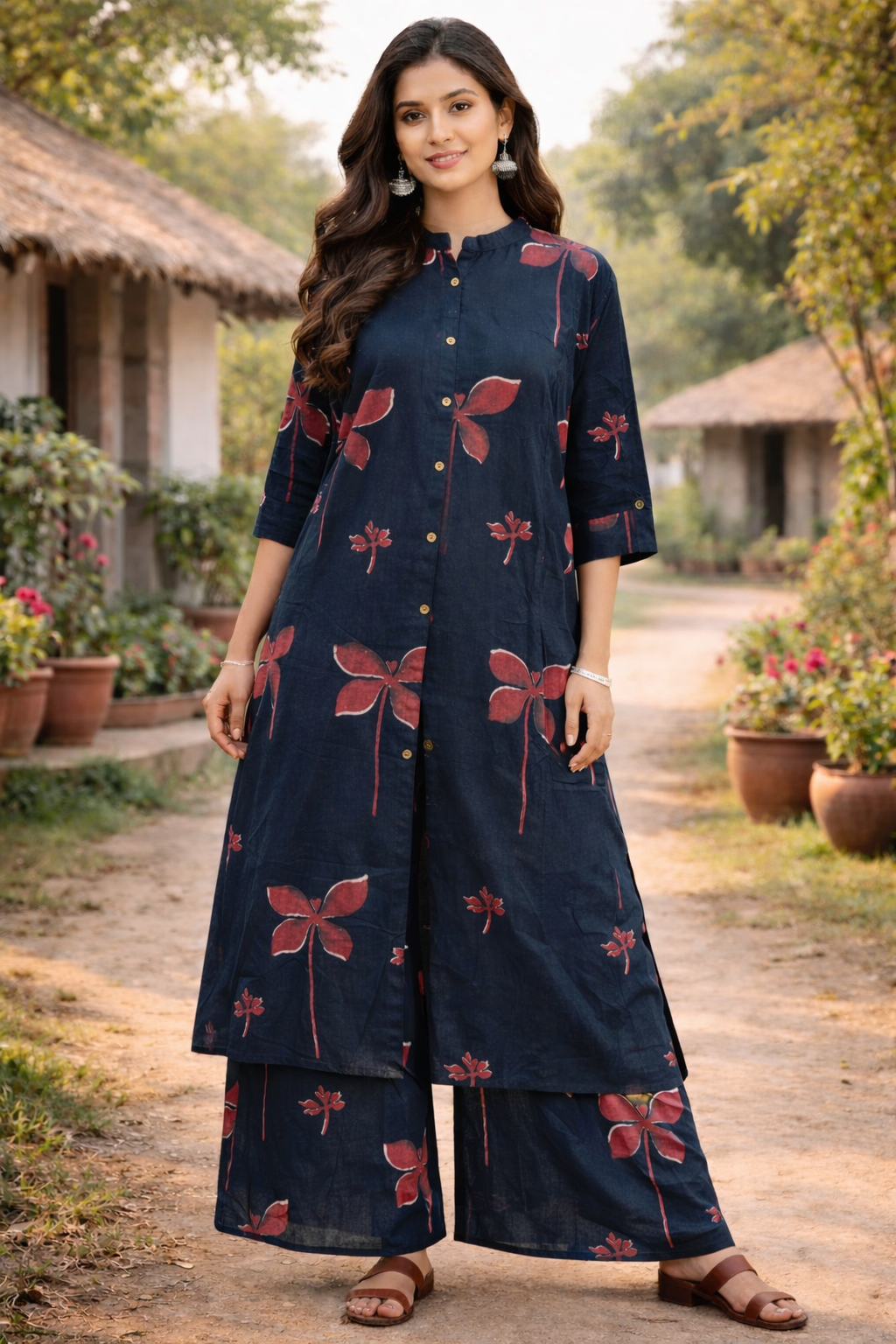 Premium Pure Cotton Floral Co-Ord Set