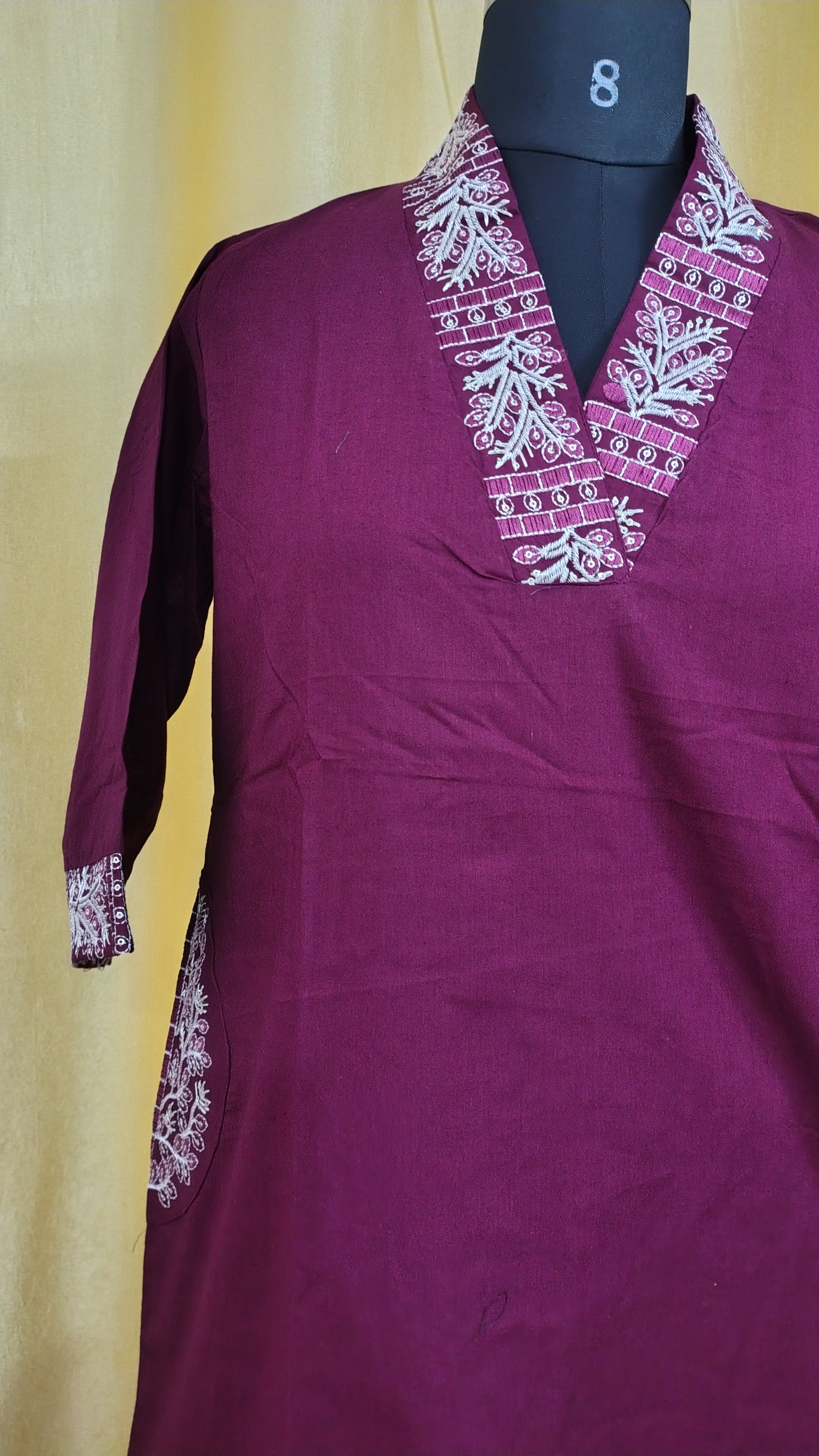 Premium Cotton Embroidered Office Wear Co-Ord Set – Elegant Kurti & Palazzo