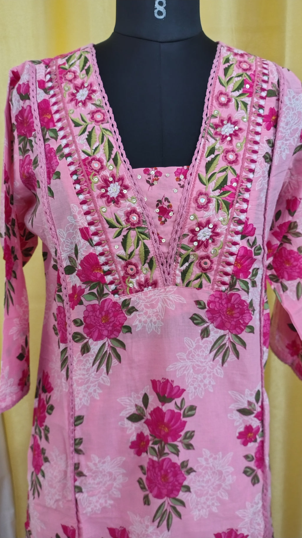 Premium Cotton Floral Kurta Set