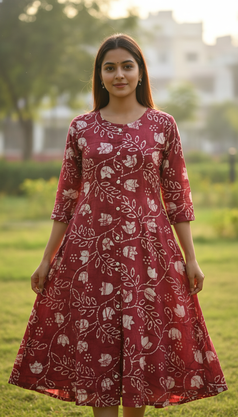 A Line Cotton kurta