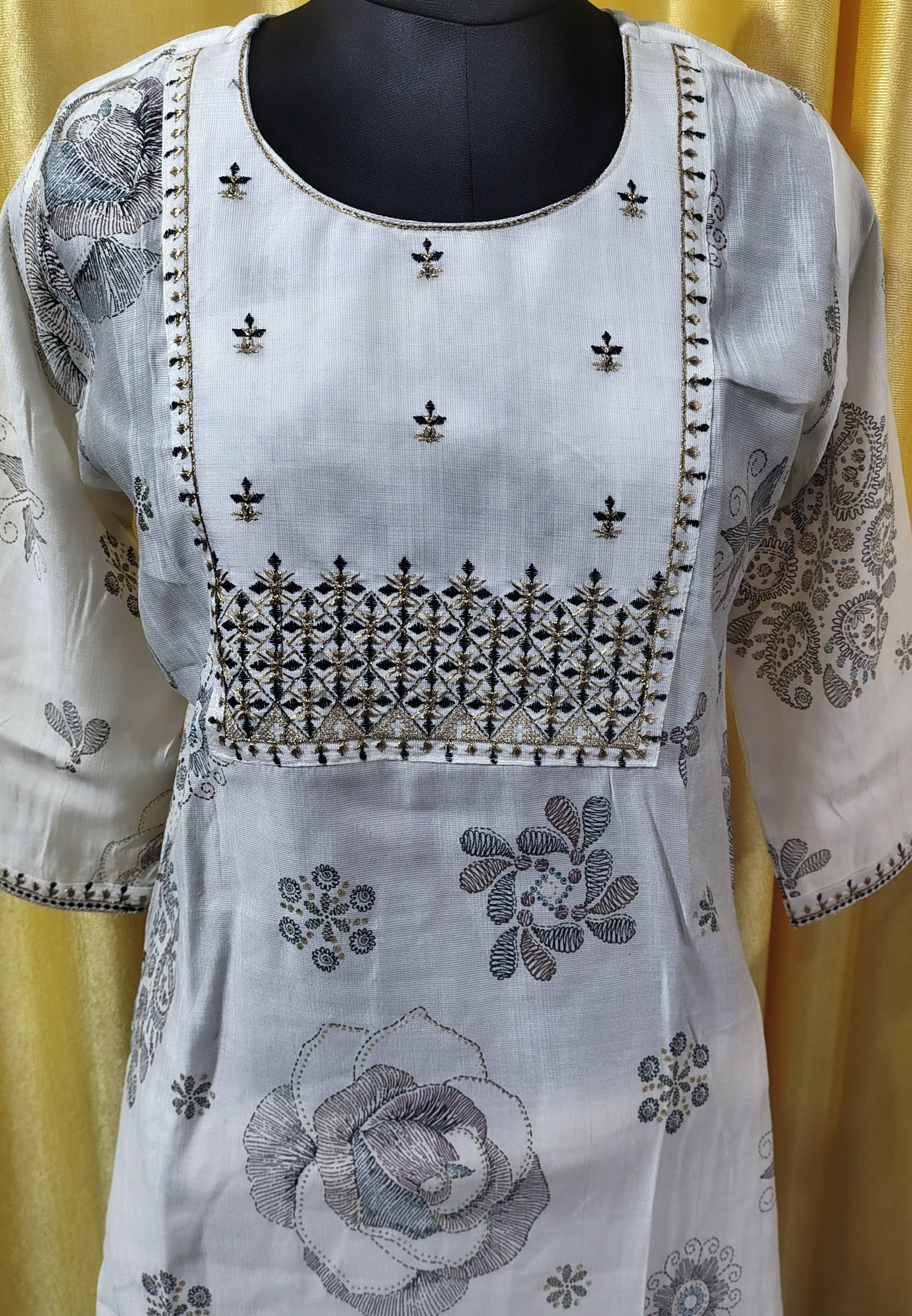 Premium Verticon Fabric Straight Kurti Set with Dupatta – Side Cut Kurta with Pocket | Kushi Creation