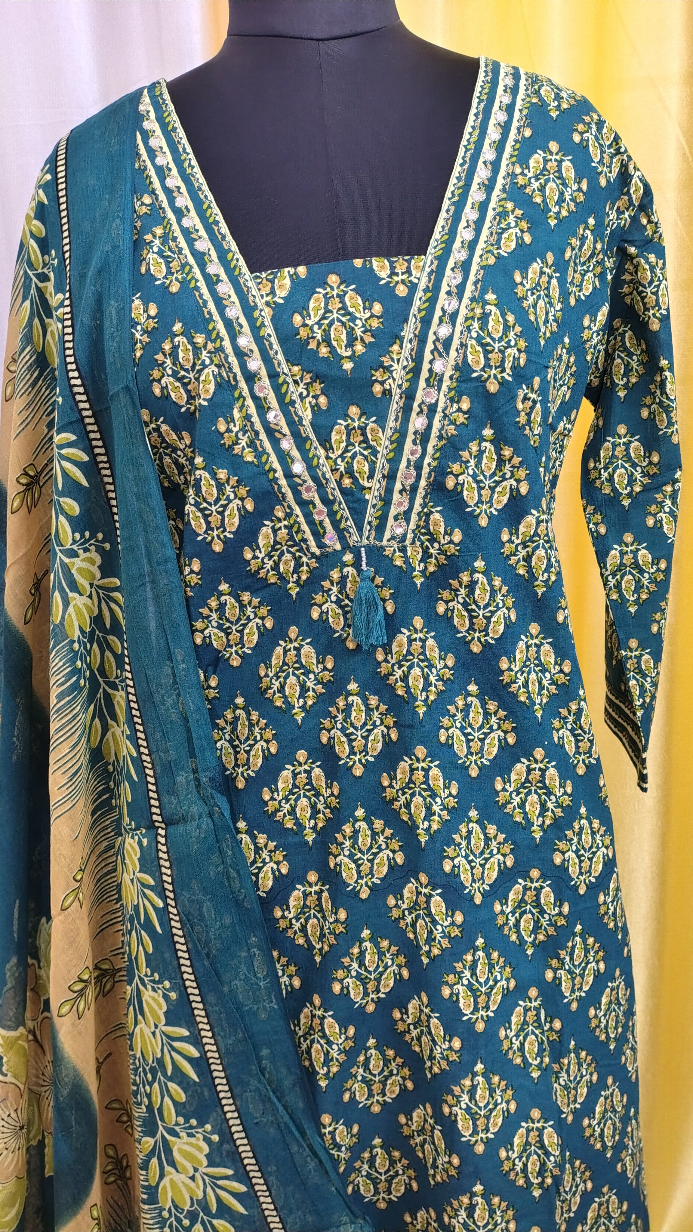 Premium Cotton Kurti Pant with Dupatta Set