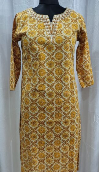 Cotton Kurti with Pant and Dupatta Set