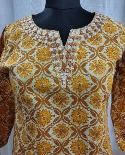 Cotton Kurti with Pant and Dupatta Set - Image 2