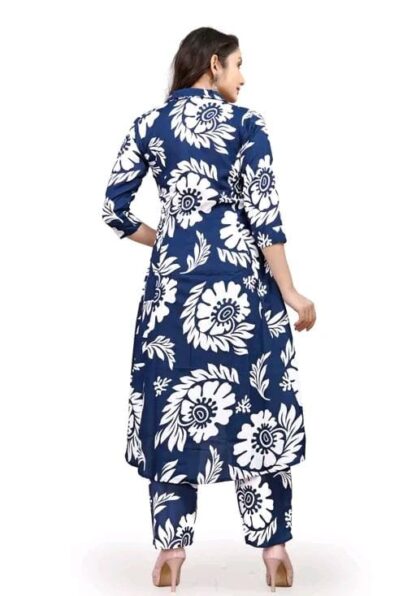 A-Line Kurti With Pant Set - Image 3