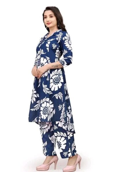A-Line Kurti With Pant Set - Image 4