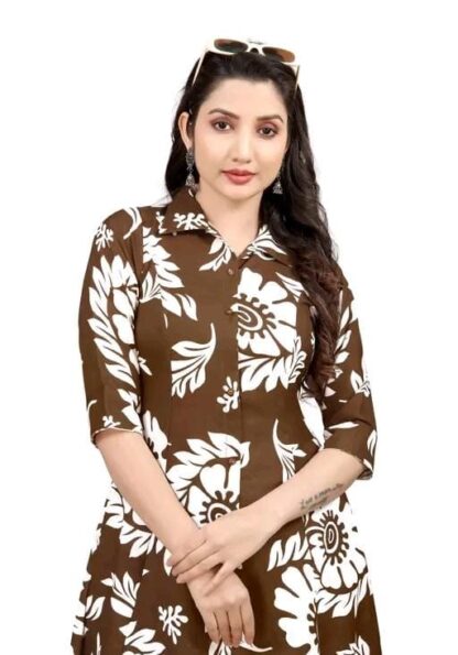 A-Line Kurti With Pant Set - Image 2