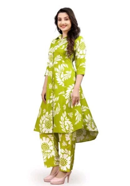 A-Line Kurti With Pant Set - Image 3