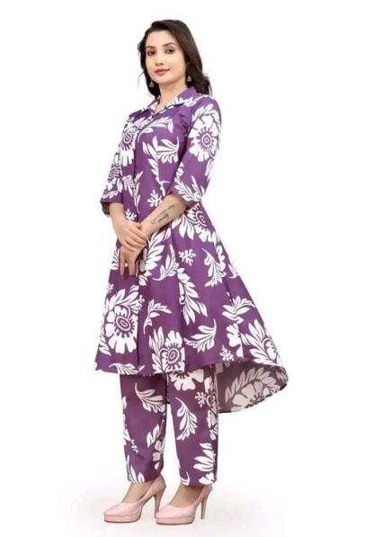 A-Line Kurti With Pant Set - Image 2