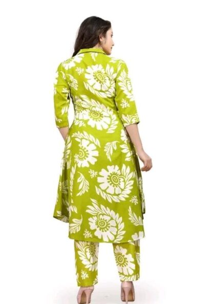 A-Line Kurti With Pant Set - Image 4