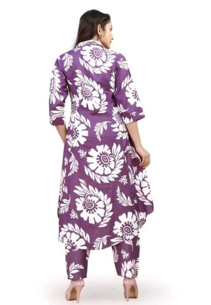 A-Line Kurti With Pant Set - Image 4